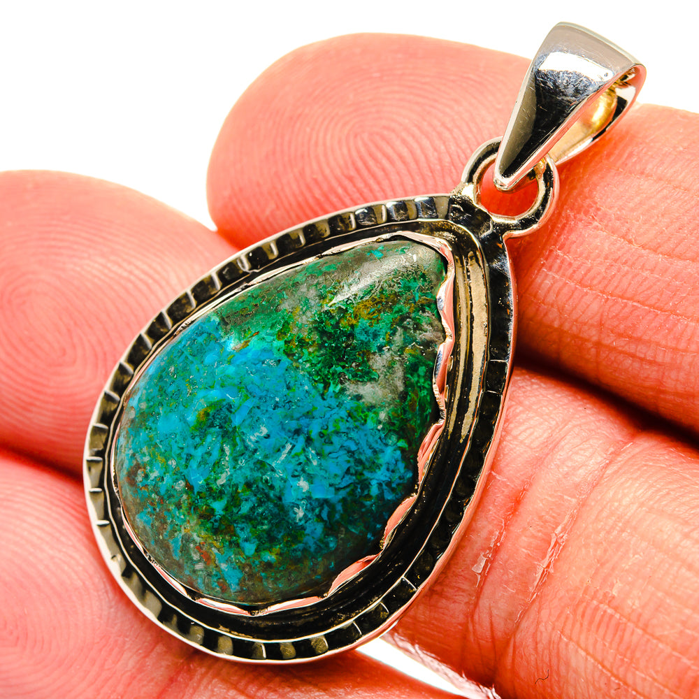 Chrysocolla Pendants handcrafted by Ana Silver Co - PD23933
