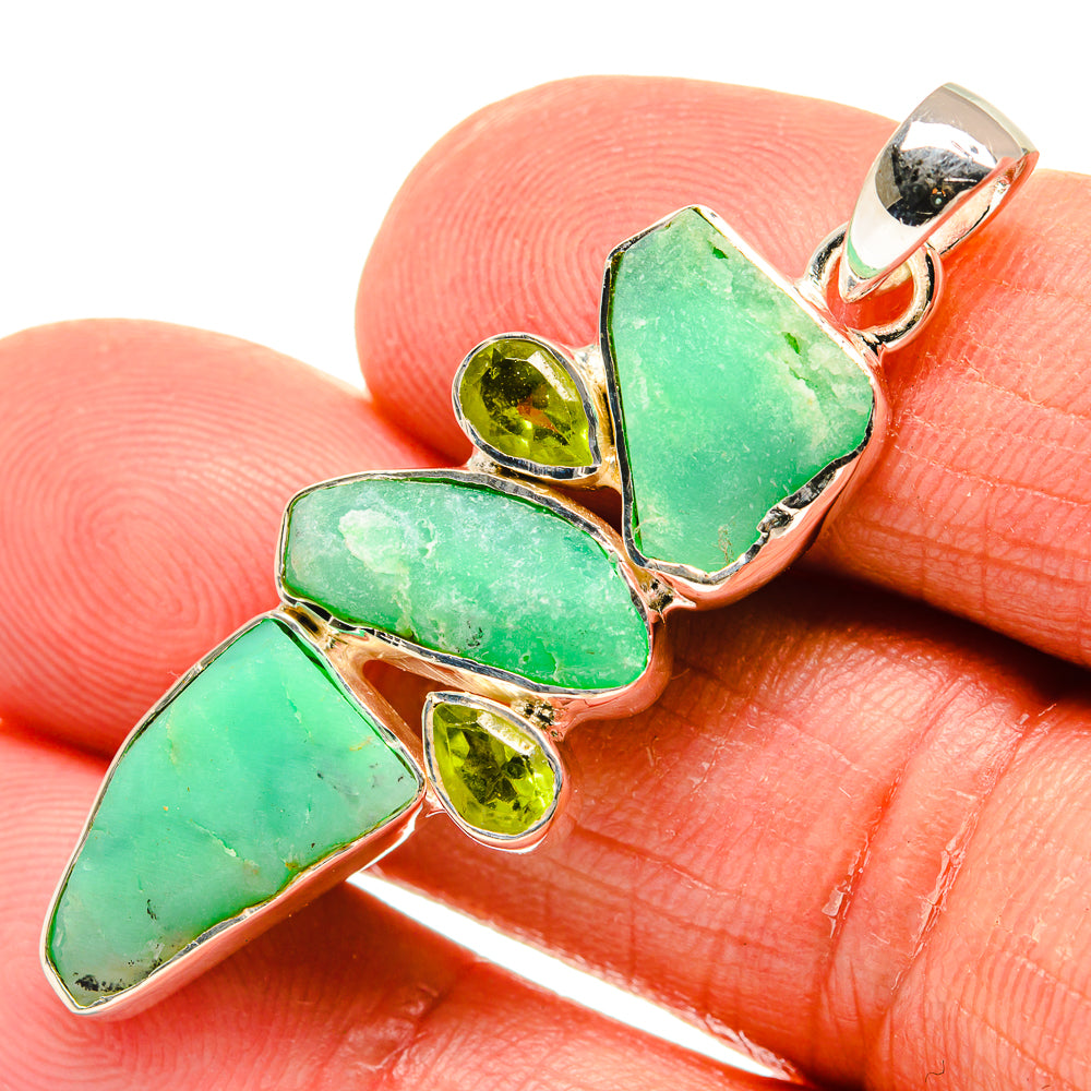Chrysoprase Pendants handcrafted by Ana Silver Co - PD23940