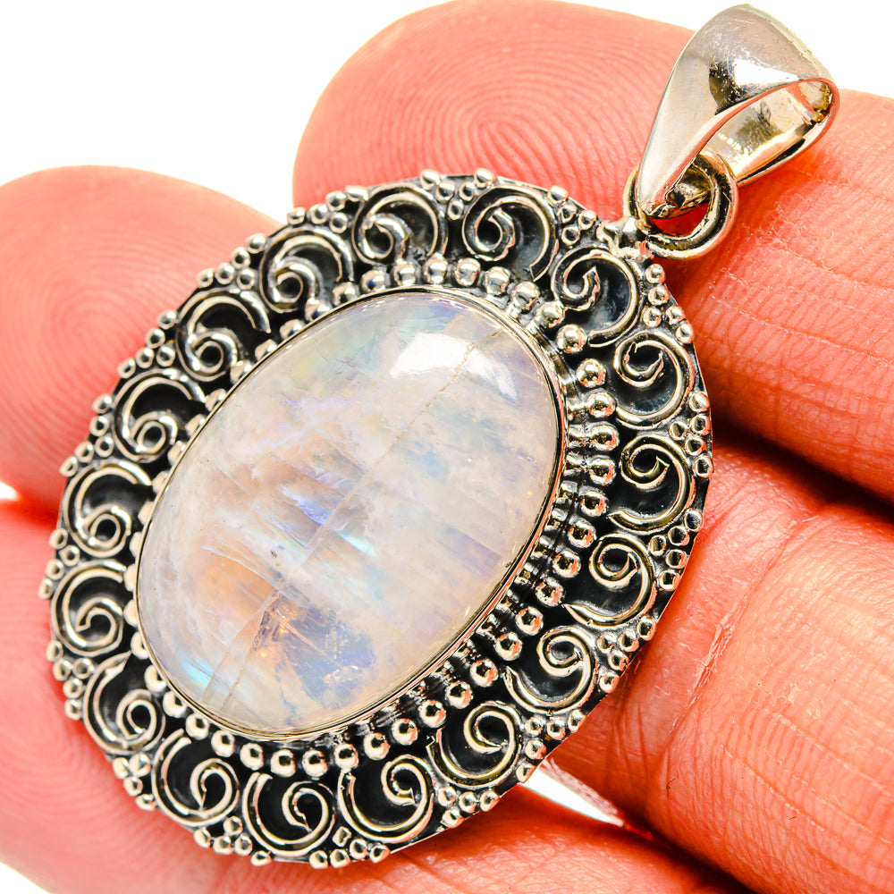 Rainbow Moonstone Pendants handcrafted by Ana Silver Co - PD23956