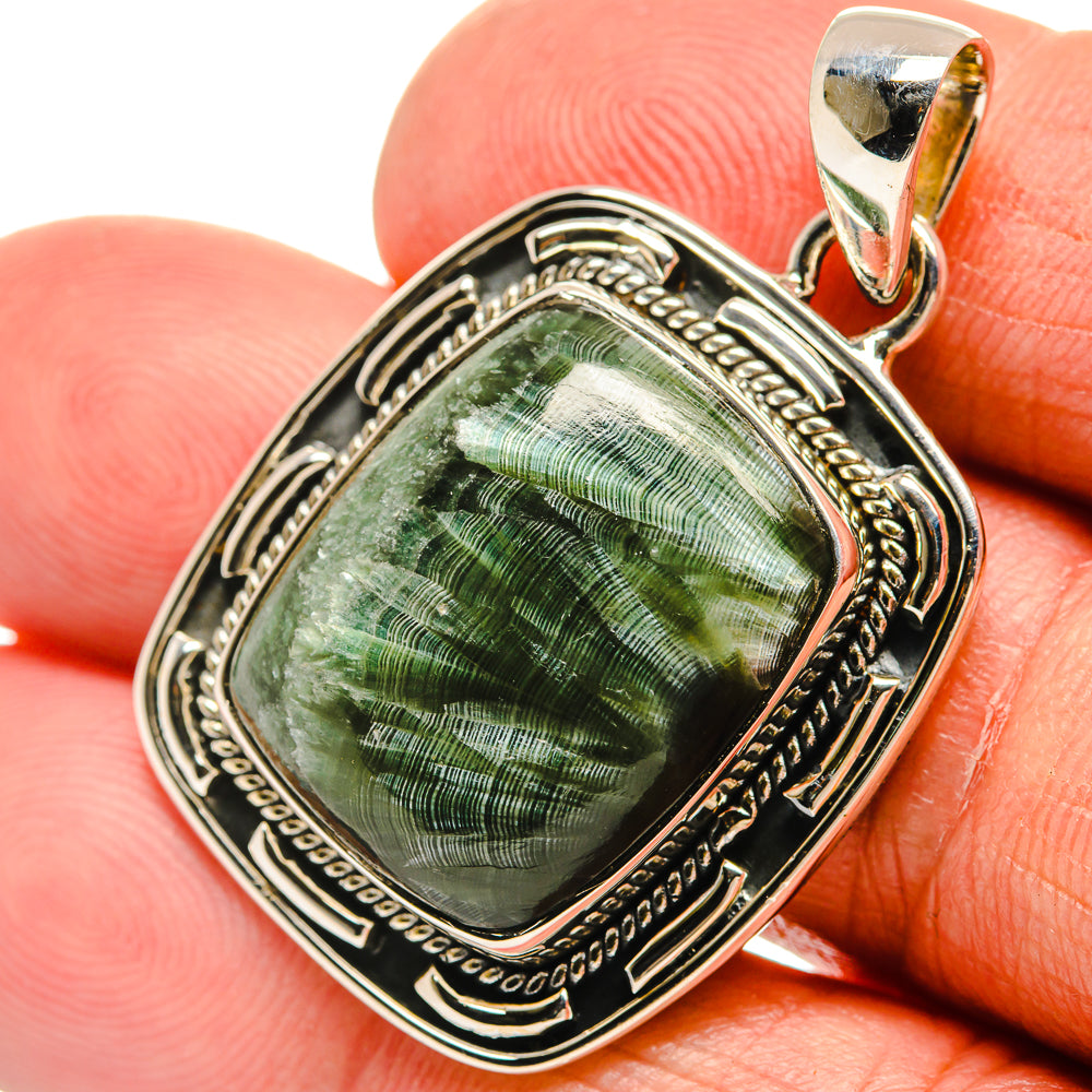 Seraphinite Pendants handcrafted by Ana Silver Co - PD23964