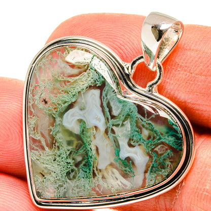 Green Moss Agate Pendants handcrafted by Ana Silver Co - PD23995