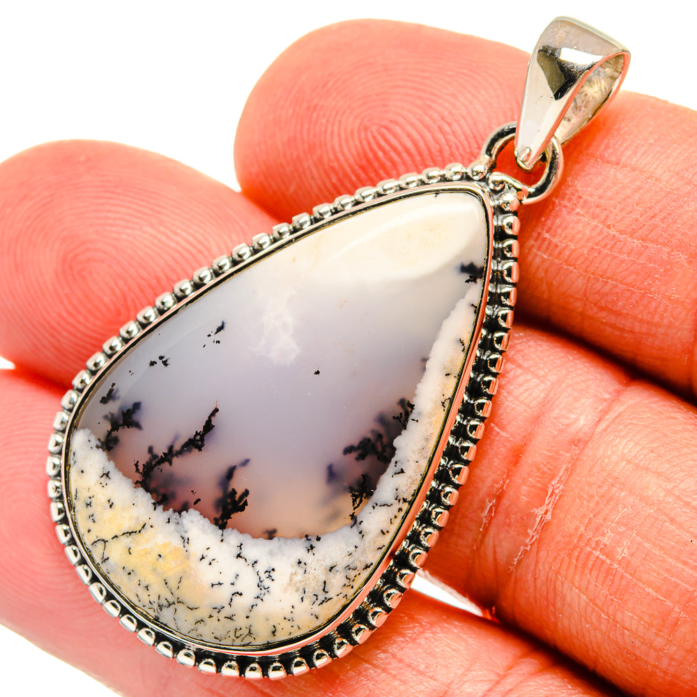 Dendritic Opal Pendants handcrafted by Ana Silver Co - PD24006