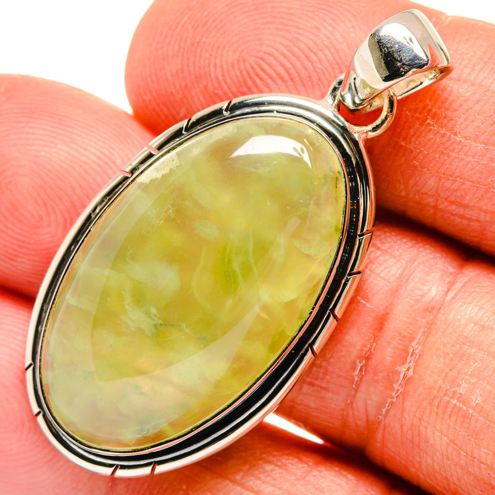 Prehnite Pendants handcrafted by Ana Silver Co - PD24007