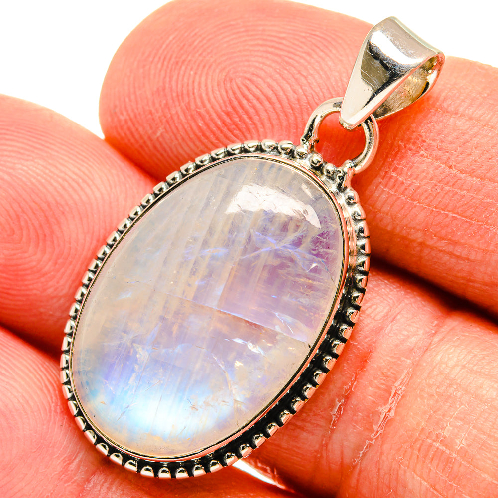 Rainbow Moonstone Pendants handcrafted by Ana Silver Co - PD24012
