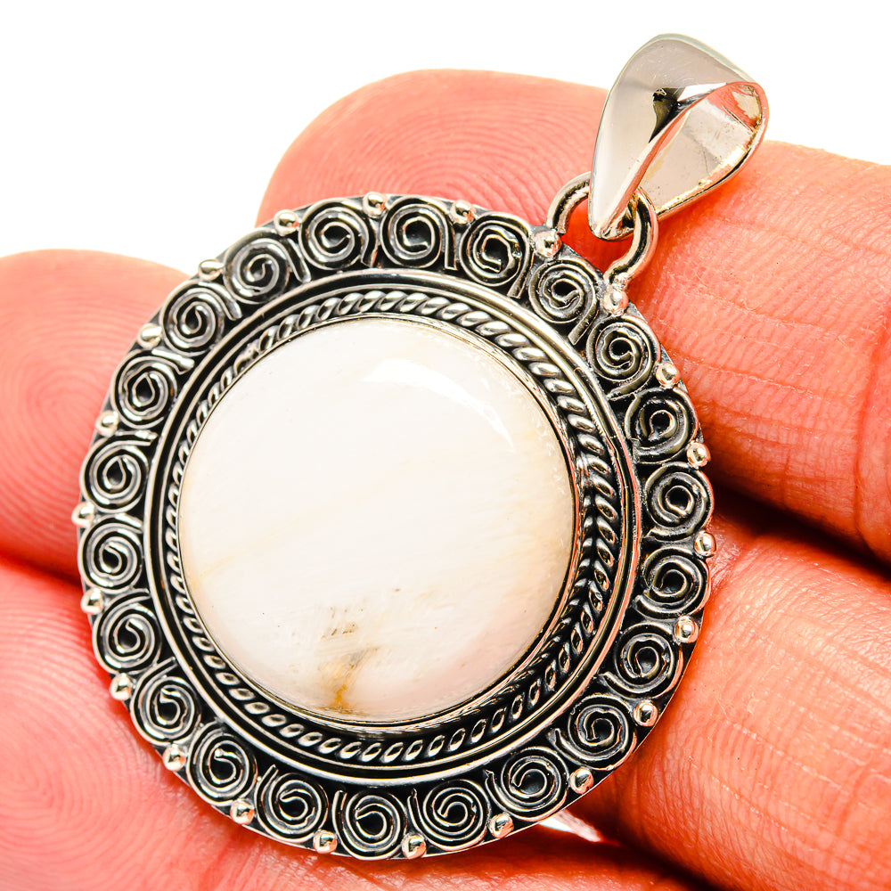 Scolecite Pendants handcrafted by Ana Silver Co - PD24034