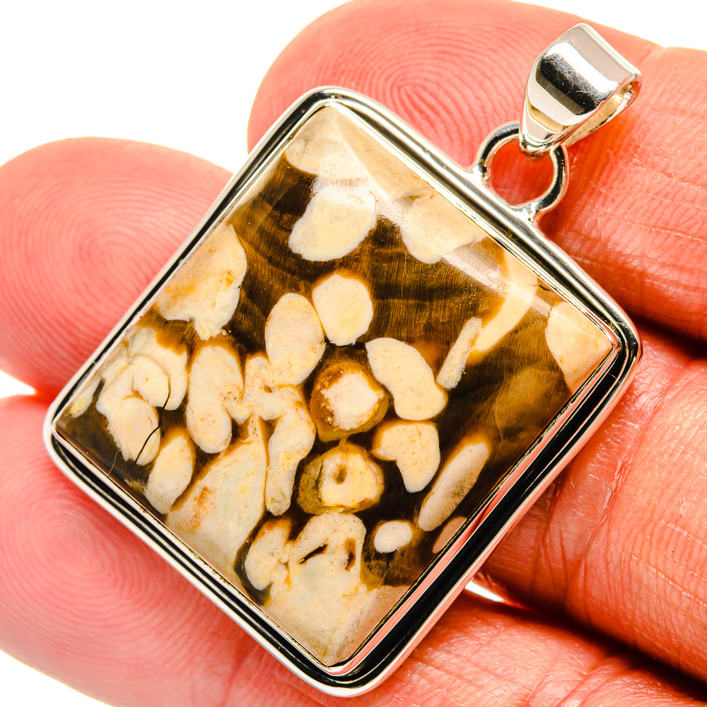 Peanut Wood Jasper Pendants handcrafted by Ana Silver Co - PD24038