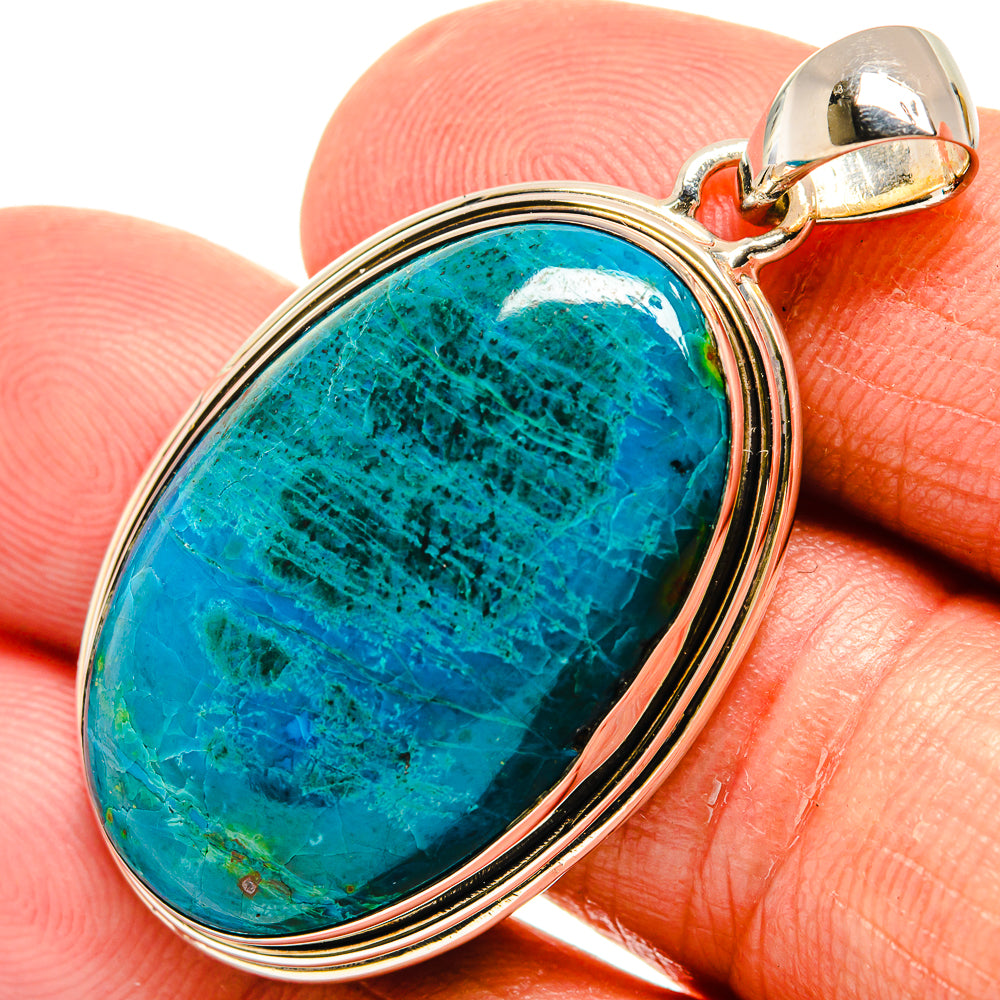 Chrysocolla Pendants handcrafted by Ana Silver Co - PD24045