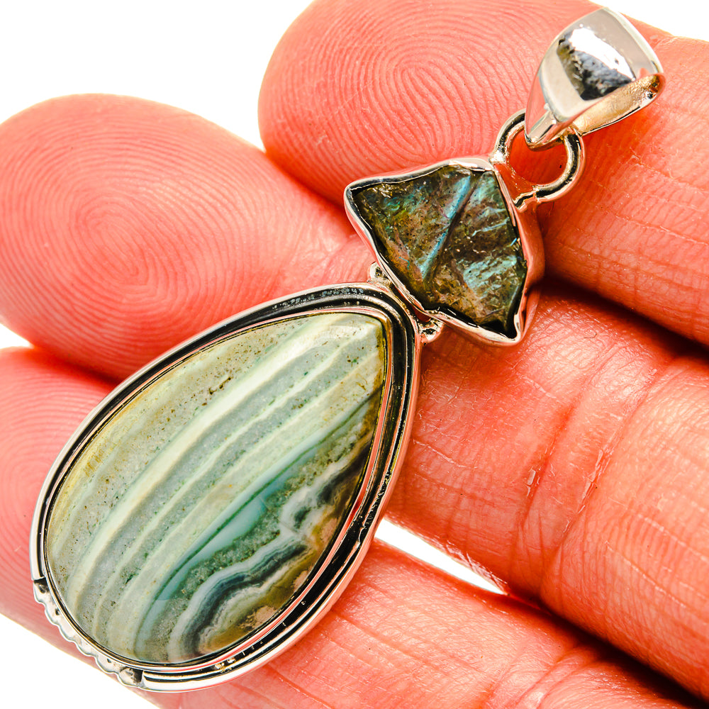Ocean Jasper Pendants handcrafted by Ana Silver Co - PD24057