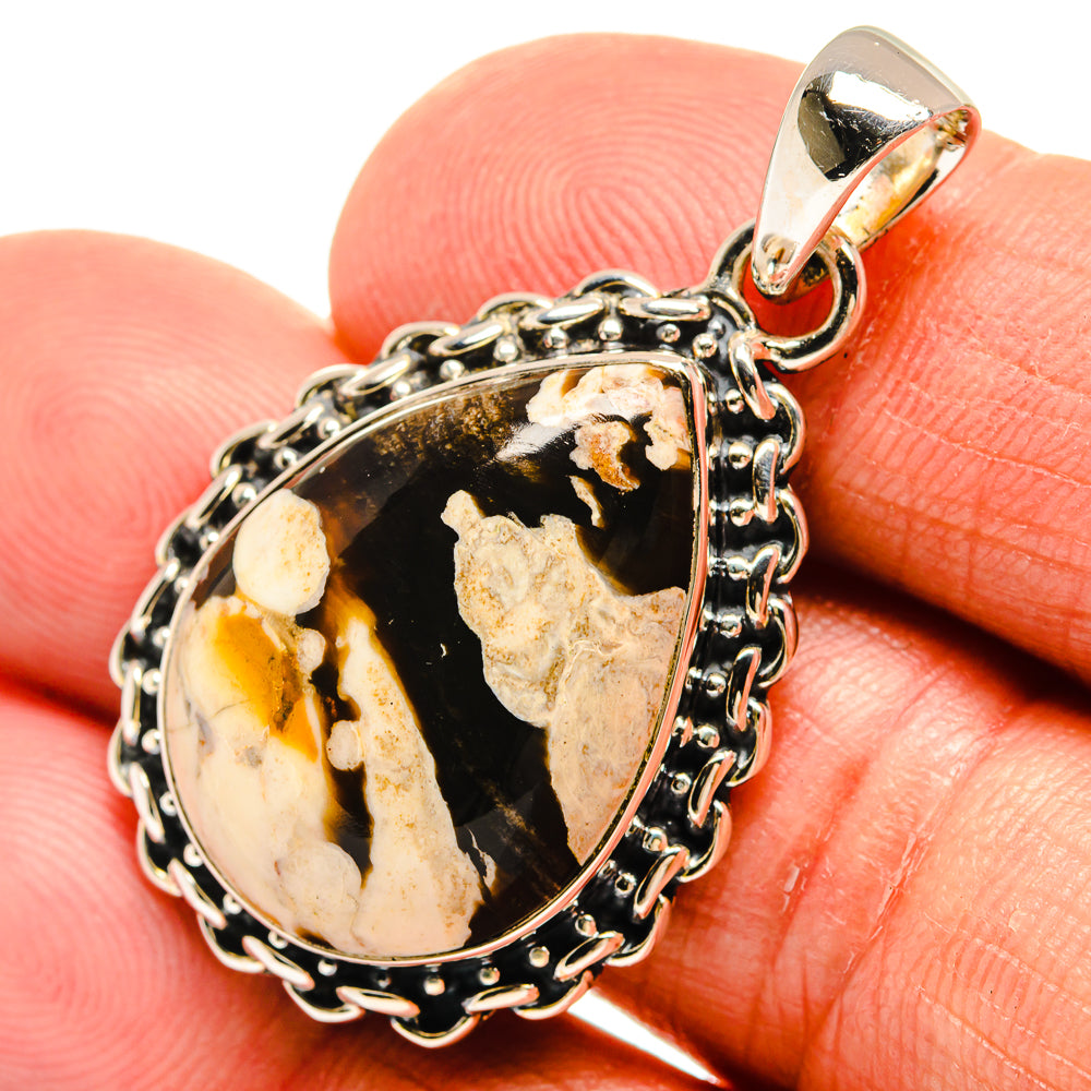 Peanut Wood Jasper Pendants handcrafted by Ana Silver Co - PD24063