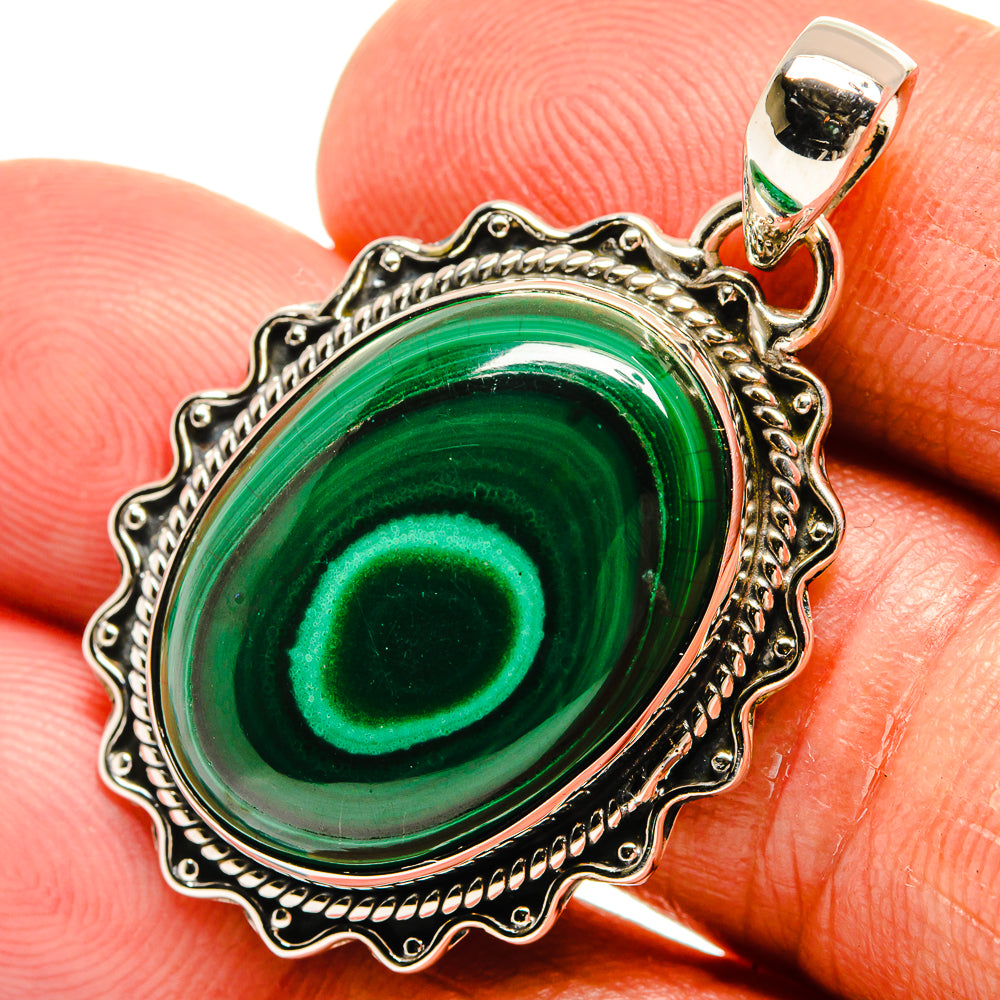 Malachite Pendants handcrafted by Ana Silver Co - PD24065