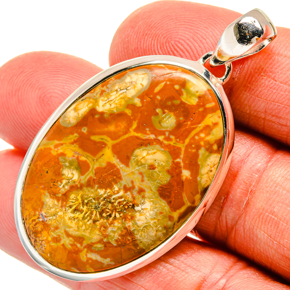 Fossil Coral Pendants handcrafted by Ana Silver Co - PD24072