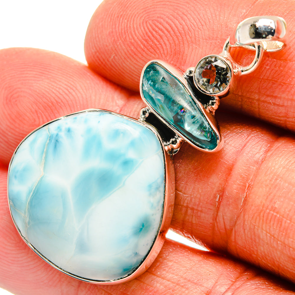 Larimar Pendants handcrafted by Ana Silver Co - PD24079