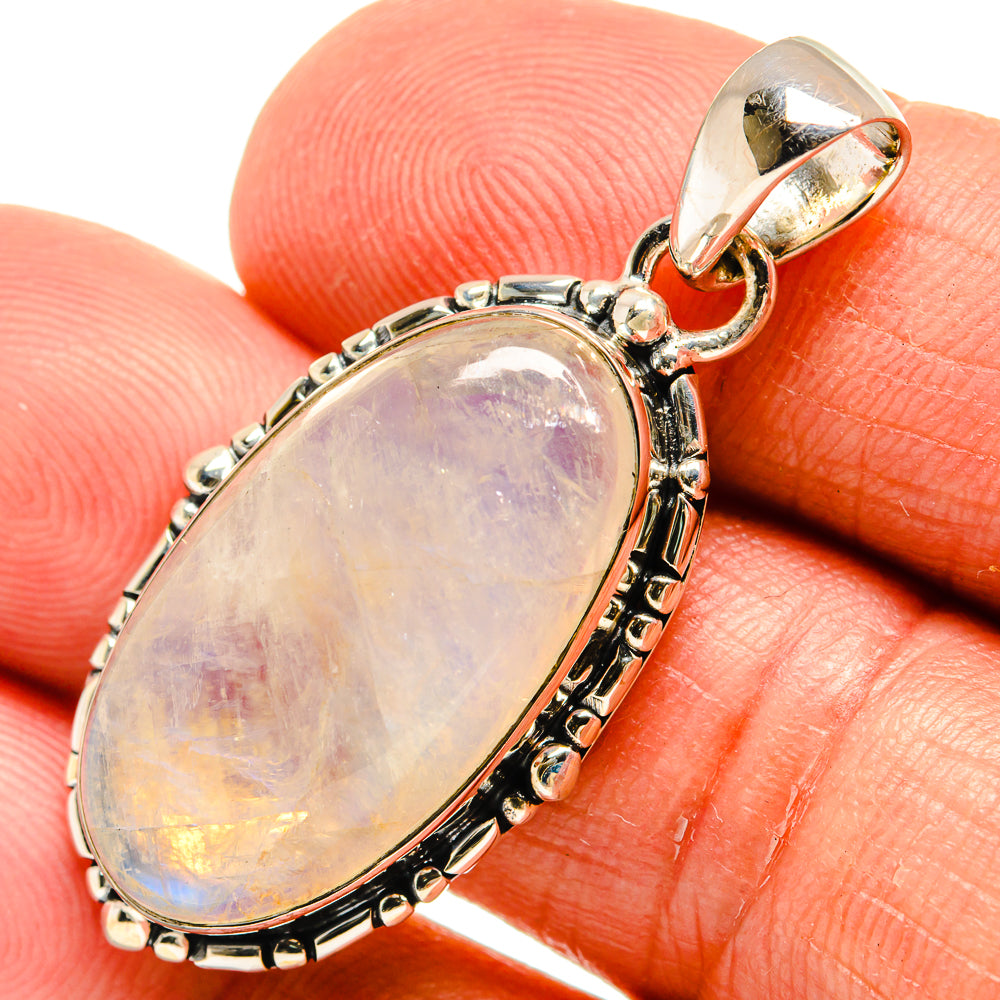 Rainbow Moonstone Pendants handcrafted by Ana Silver Co - PD24083