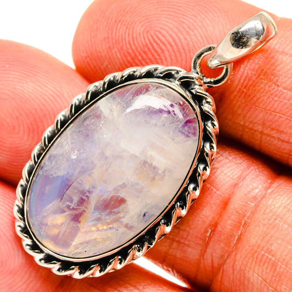 Rainbow Moonstone Pendants handcrafted by Ana Silver Co - PD24084