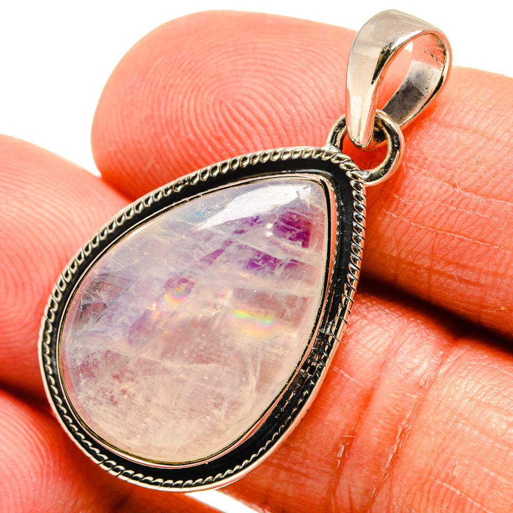 Rainbow Moonstone Pendants handcrafted by Ana Silver Co - PD24086