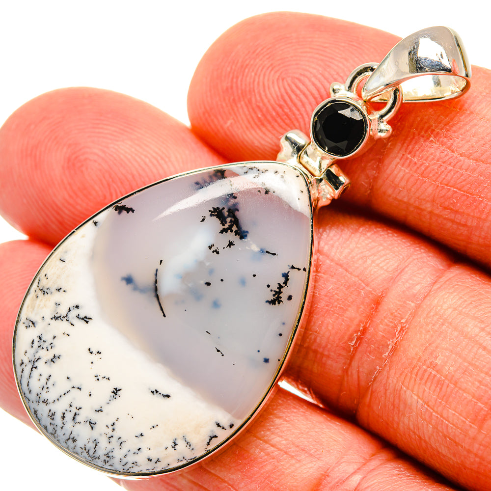 Dendritic Opal Pendants handcrafted by Ana Silver Co - PD24097