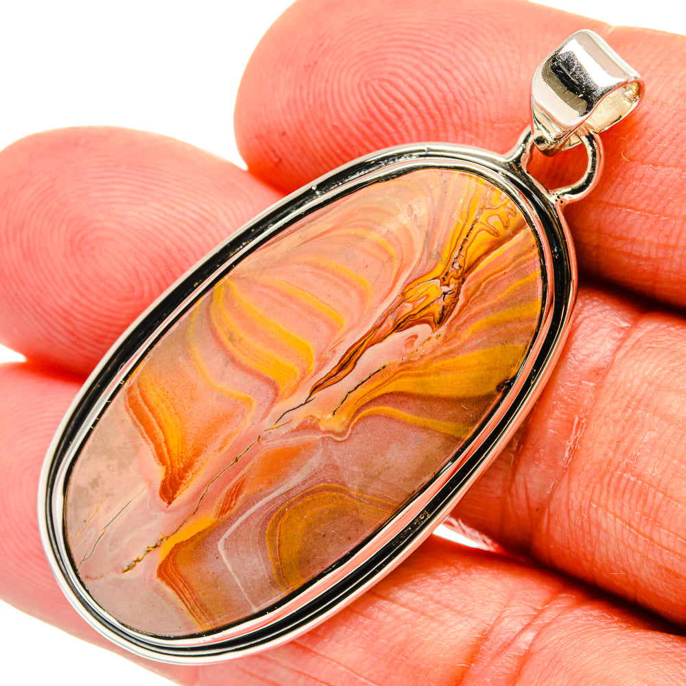 Orange Agate Pendants handcrafted by Ana Silver Co - PD24098