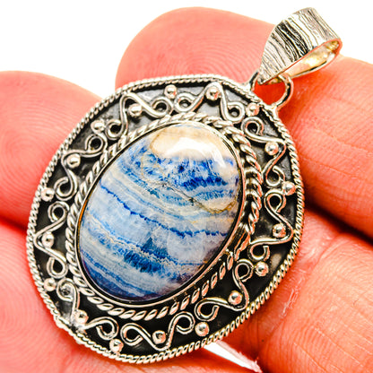 Blue Scheelite Pendants handcrafted by Ana Silver Co - PD24109