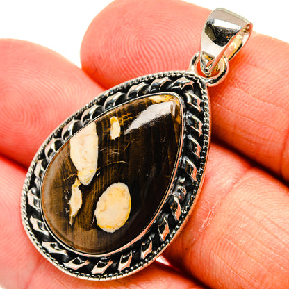 Peanut Wood Jasper Pendants handcrafted by Ana Silver Co - PD24136