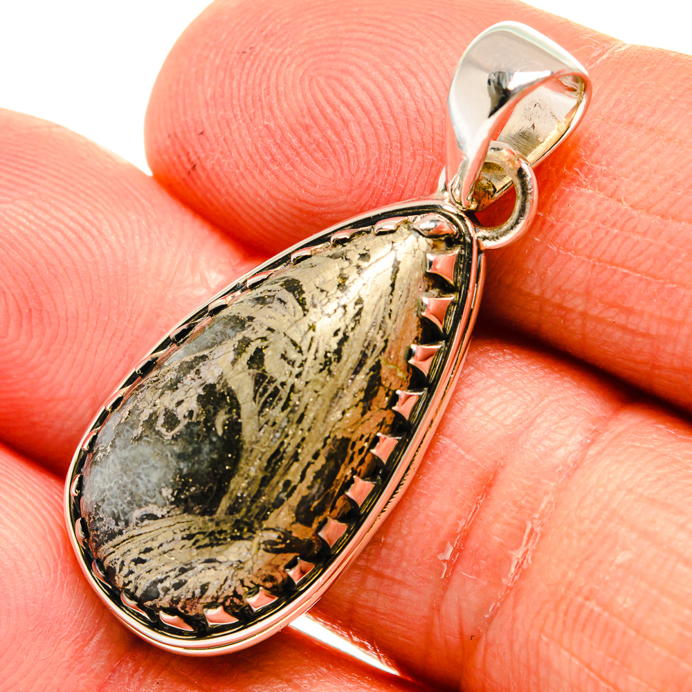 Pyrite Agate Pendants handcrafted by Ana Silver Co - PD24144
