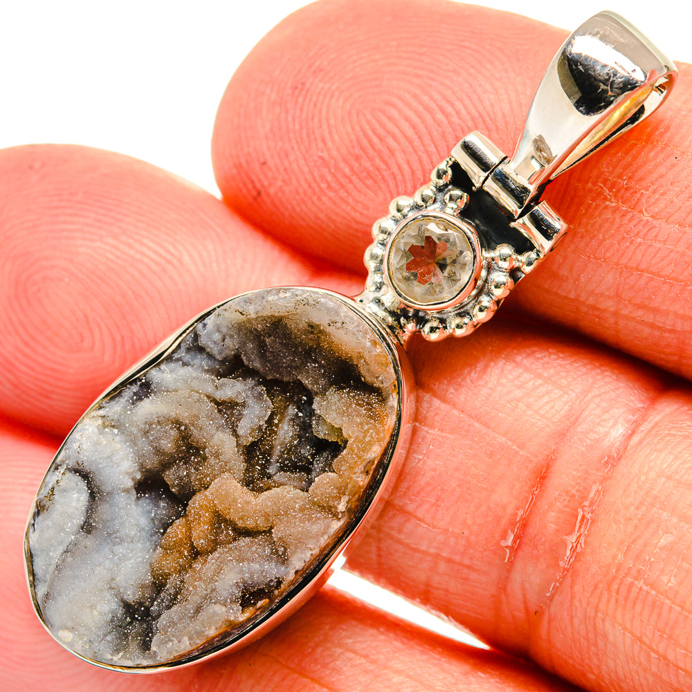 Desert Druzy Pendants handcrafted by Ana Silver Co - PD24150