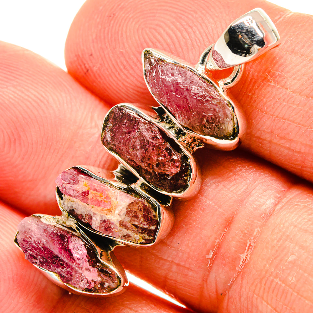 Pink Tourmaline Pendants handcrafted by Ana Silver Co - PD24151