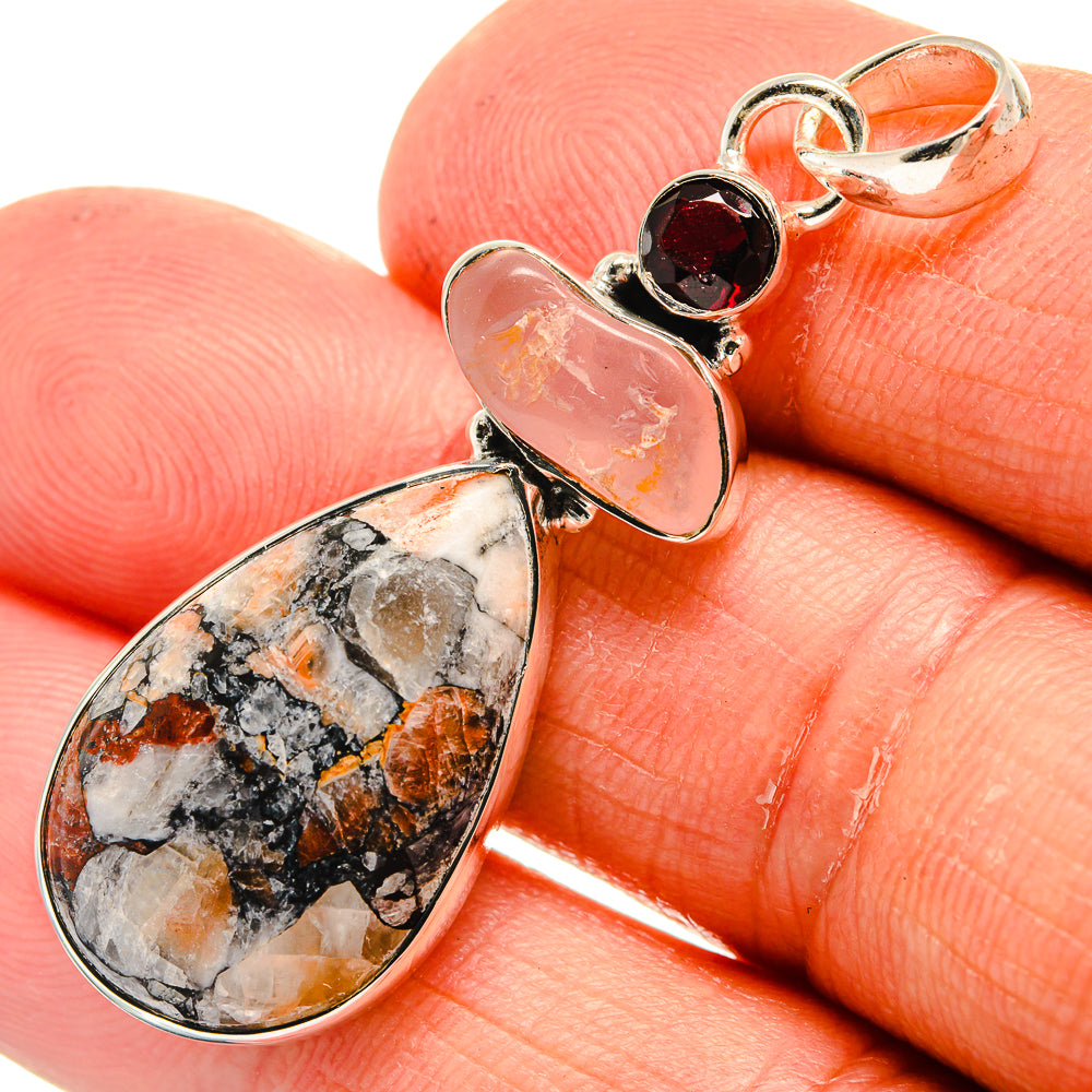Orange Agate Pendants handcrafted by Ana Silver Co - PD24153
