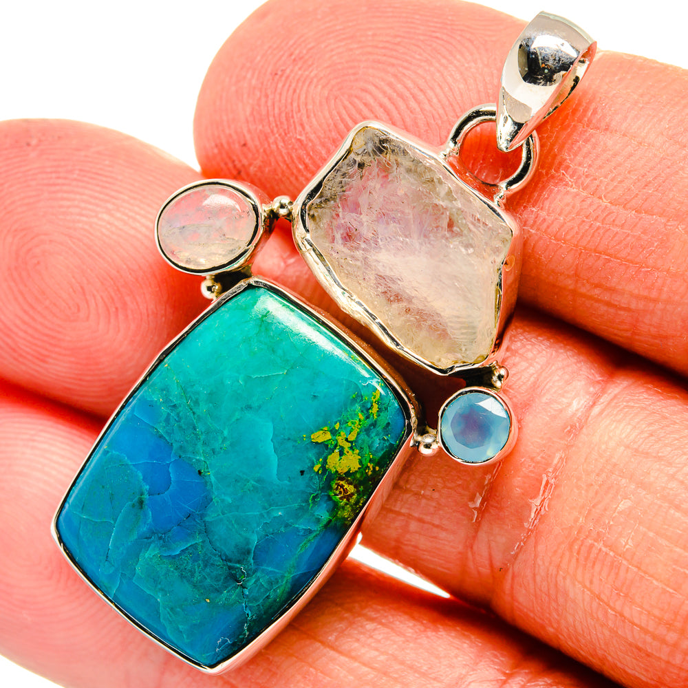 Chrysocolla Pendants handcrafted by Ana Silver Co - PD24158