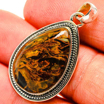Golden Pietersite Pendants handcrafted by Ana Silver Co - PD24162