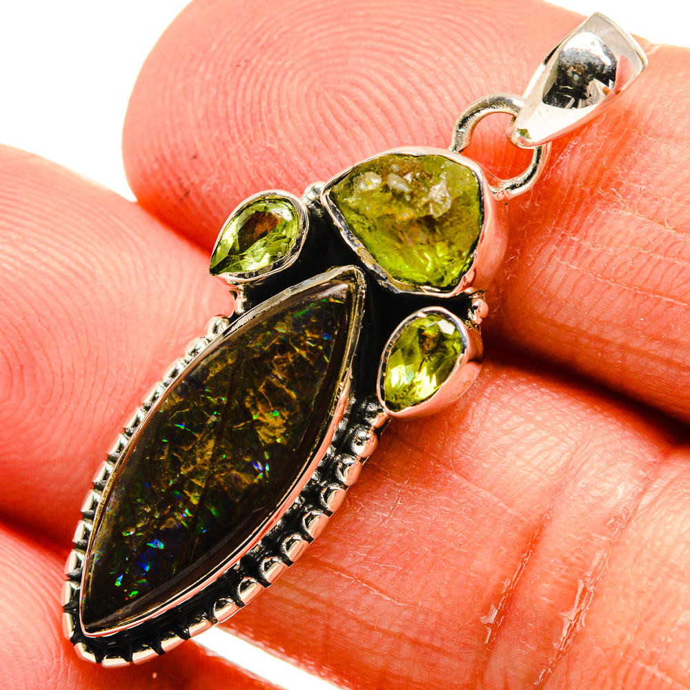 Ammolite Pendants handcrafted by Ana Silver Co - PD24165