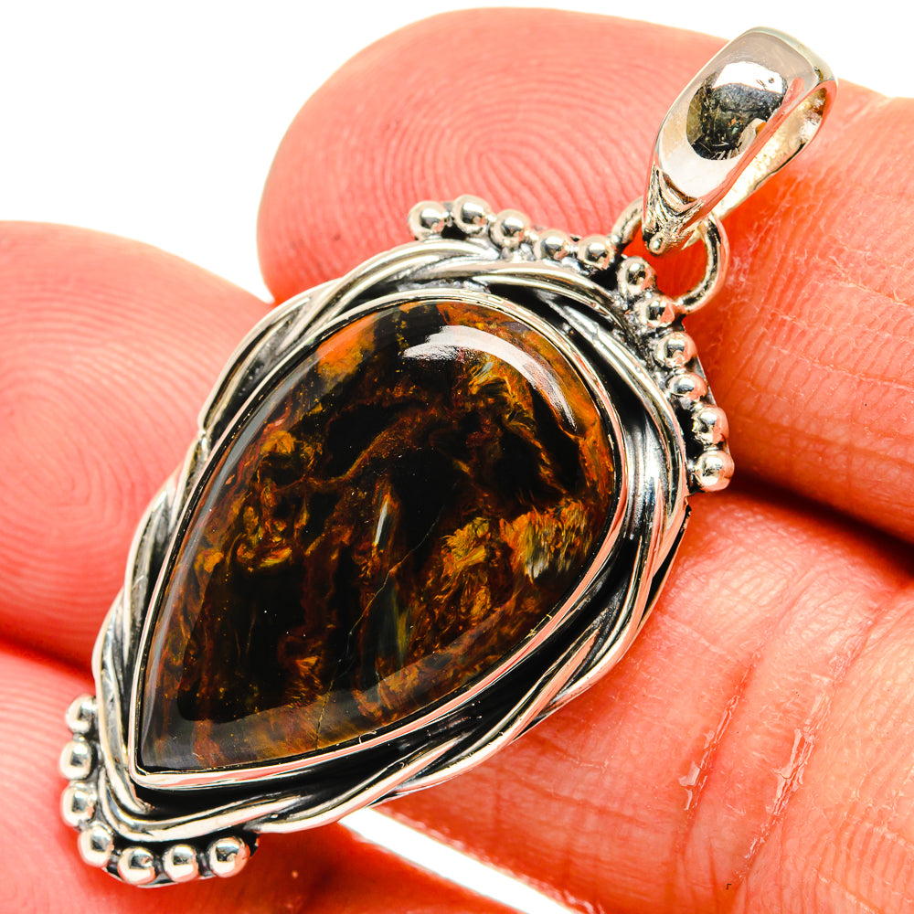 Golden Pietersite Pendants handcrafted by Ana Silver Co - PD24171