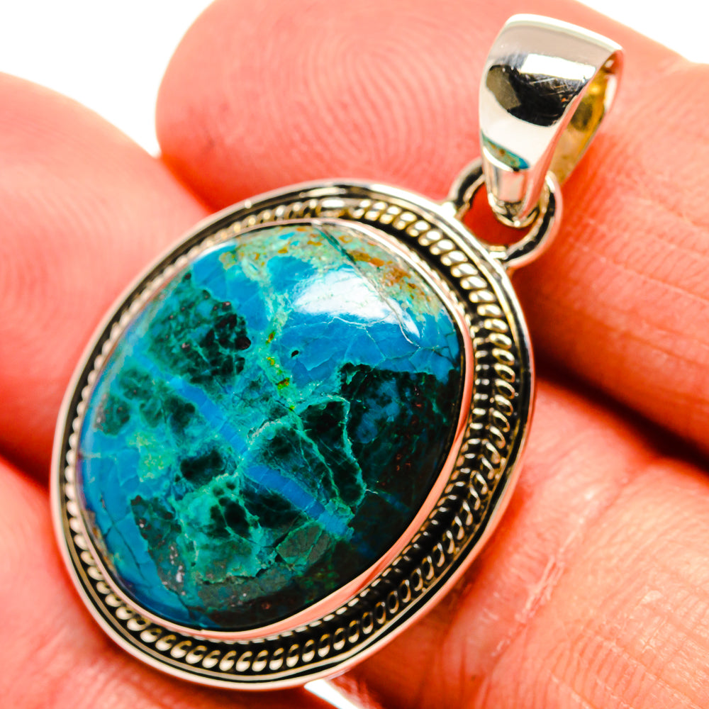 Chrysocolla Pendants handcrafted by Ana Silver Co - PD24172