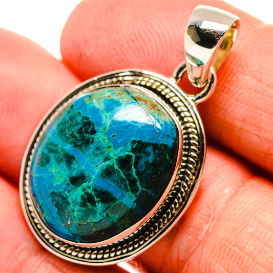 Chrysocolla Pendants handcrafted by Ana Silver Co - PD24172
