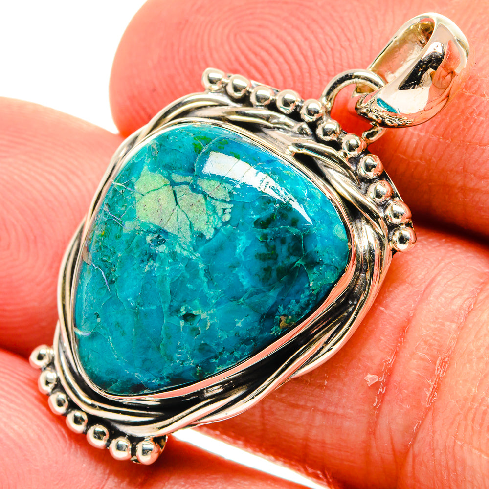 Chrysocolla Pendants handcrafted by Ana Silver Co - PD24176