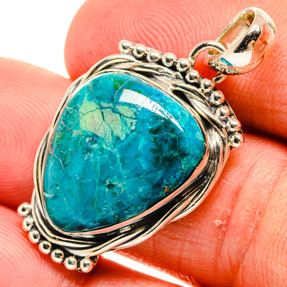 Chrysocolla Pendants handcrafted by Ana Silver Co - PD24176