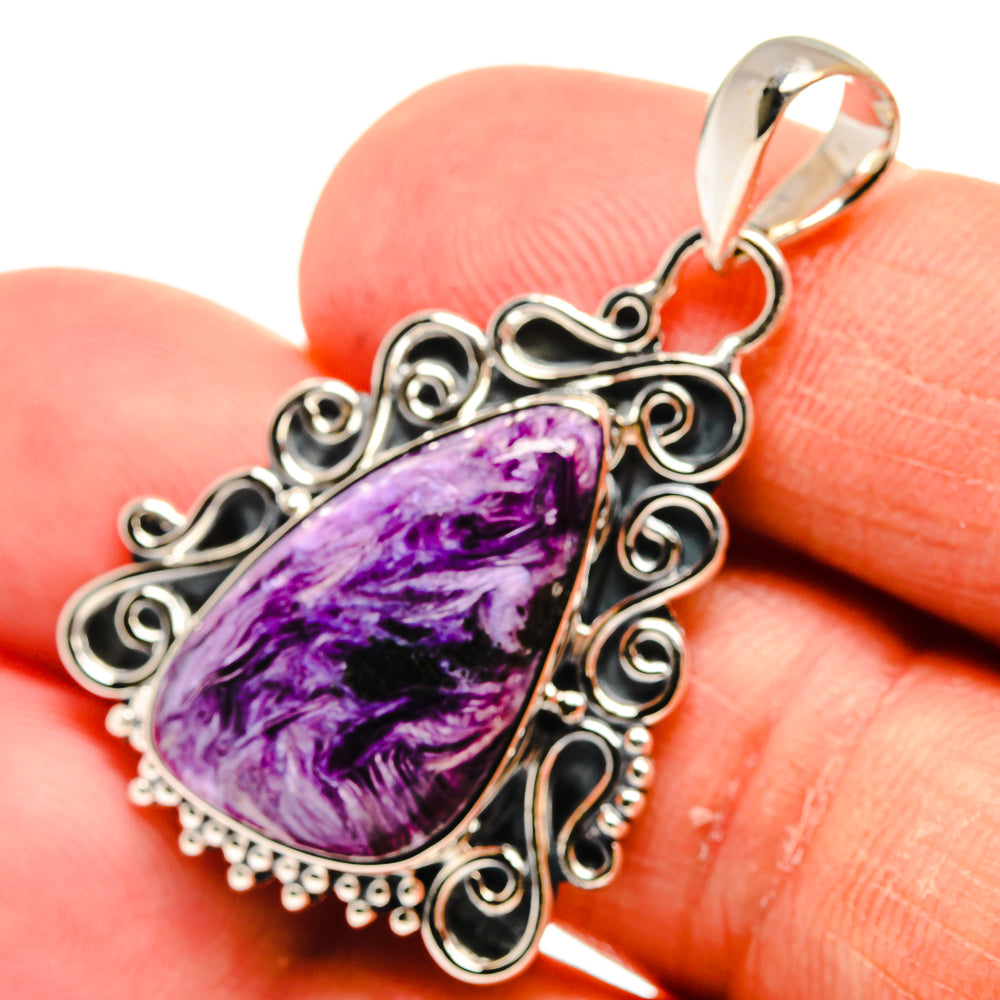 Charoite Pendants handcrafted by Ana Silver Co - PD24183