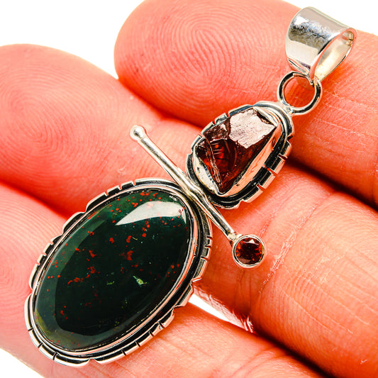 Bloodstone Pendants handcrafted by Ana Silver Co - PD24193
