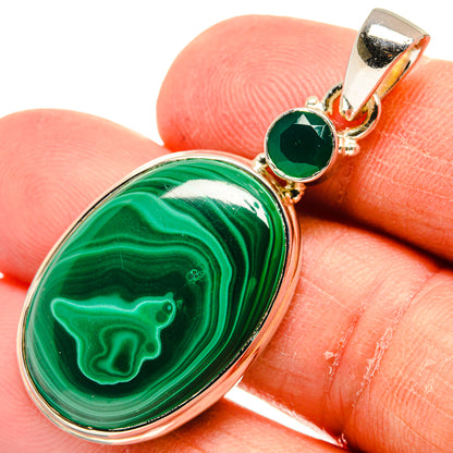 Malachite Pendants handcrafted by Ana Silver Co - PD24199