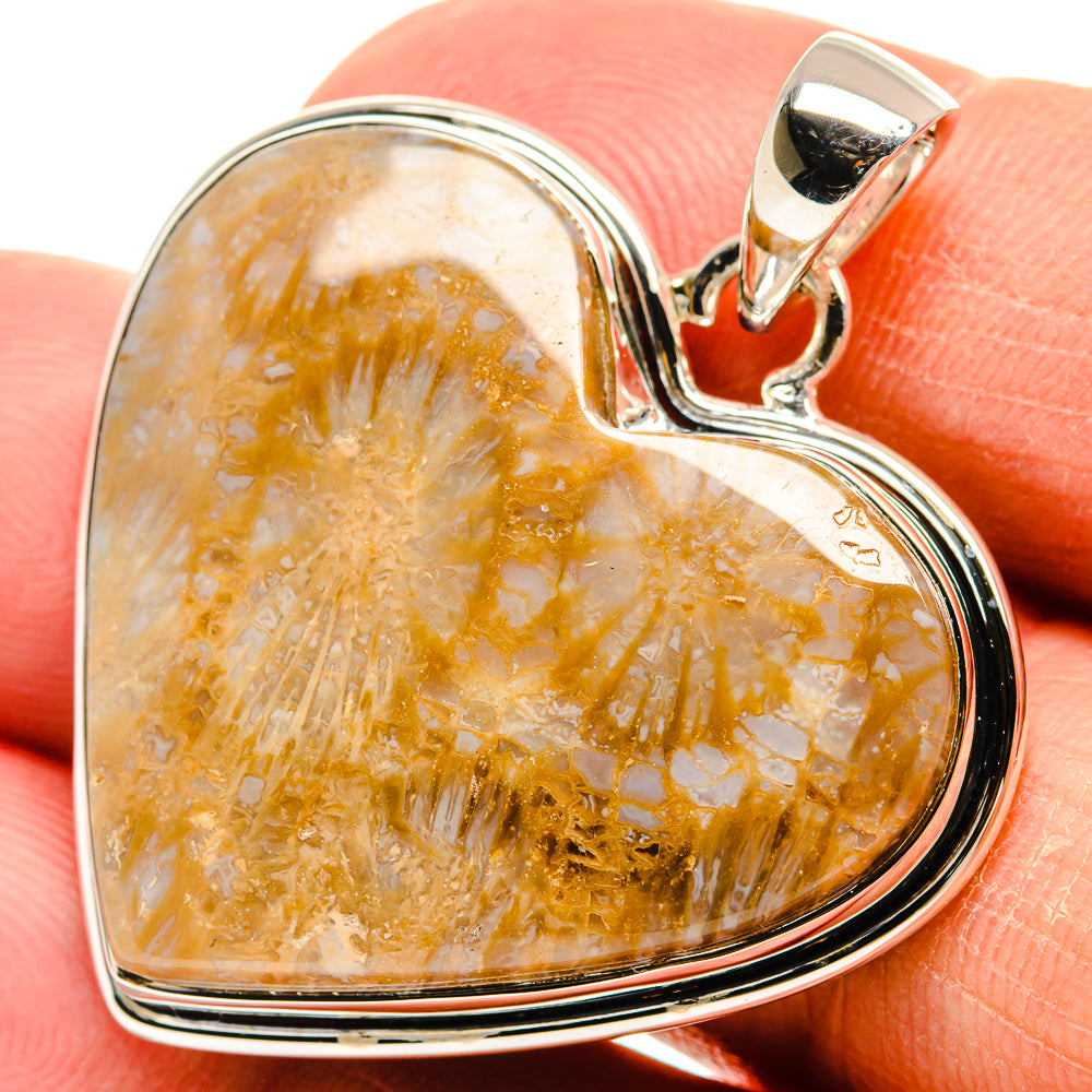 Fossil Coral Pendants handcrafted by Ana Silver Co - PD24210