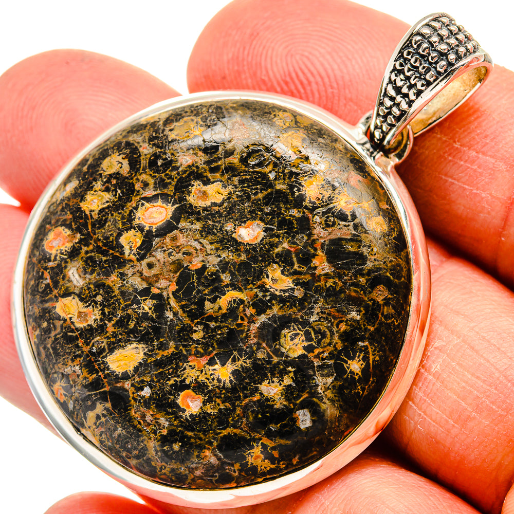 Fireworks Obsidian Pendants handcrafted by Ana Silver Co - PD24218