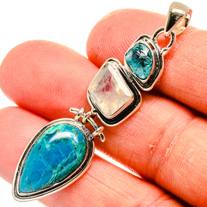 Chrysocolla Pendants handcrafted by Ana Silver Co - PD24234