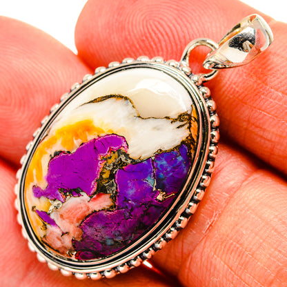 Spiny Oyster Turquoise Pendants handcrafted by Ana Silver Co - PD24252