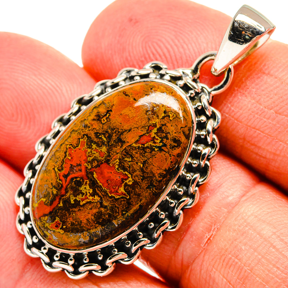 Moroccan Agate Pendants handcrafted by Ana Silver Co - PD24253