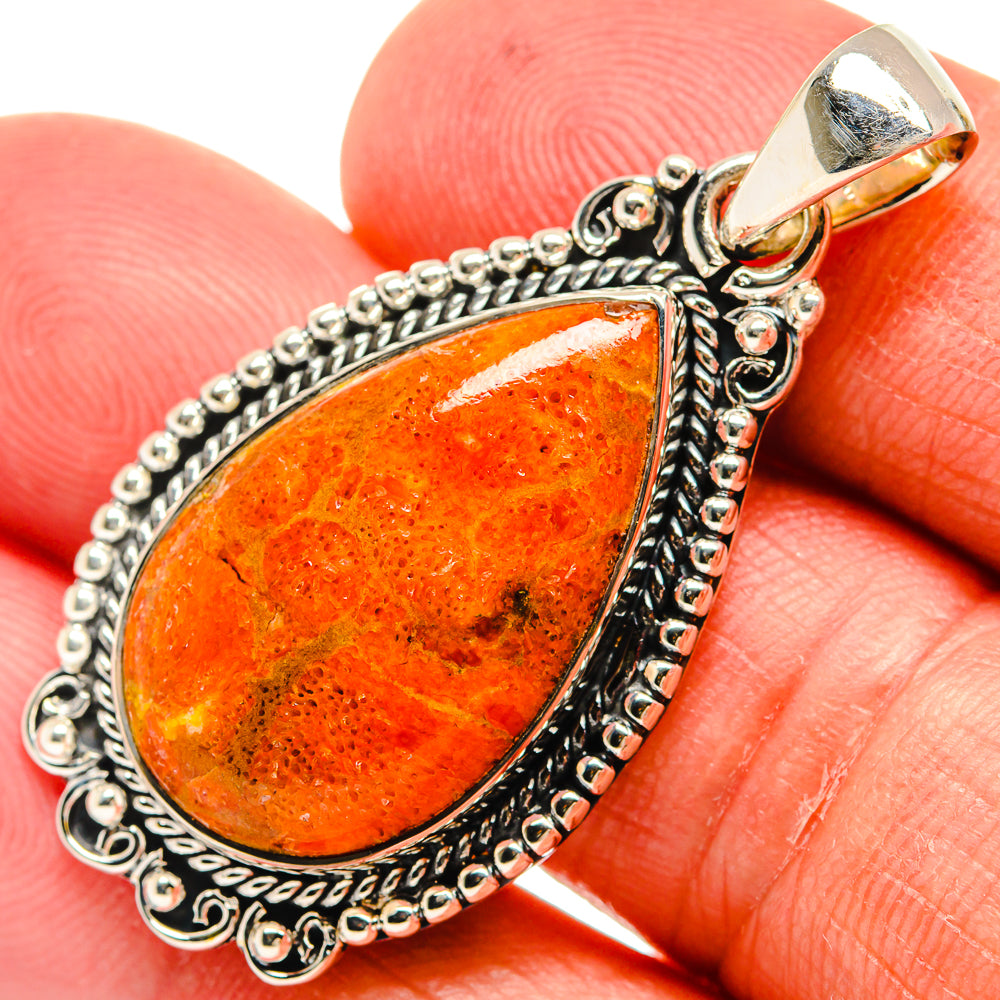 Sponge Coral Pendants handcrafted by Ana Silver Co - PD24254