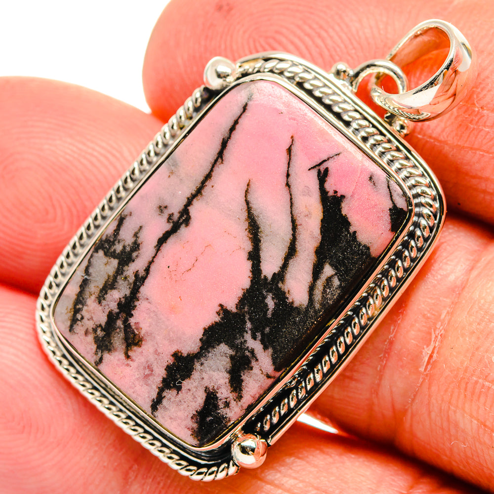 Rhodonite Pendants handcrafted by Ana Silver Co - PD24265