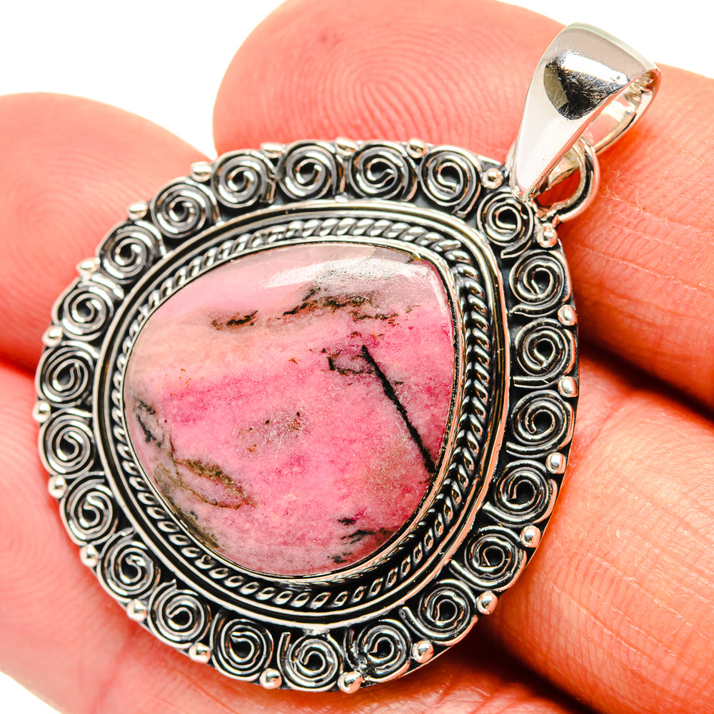 Rhodonite Pendants handcrafted by Ana Silver Co - PD24272