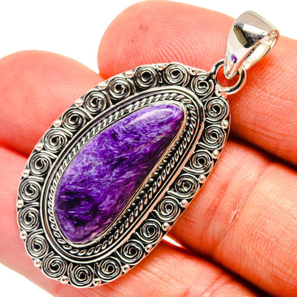 Charoite Pendants handcrafted by Ana Silver Co - PD24276
