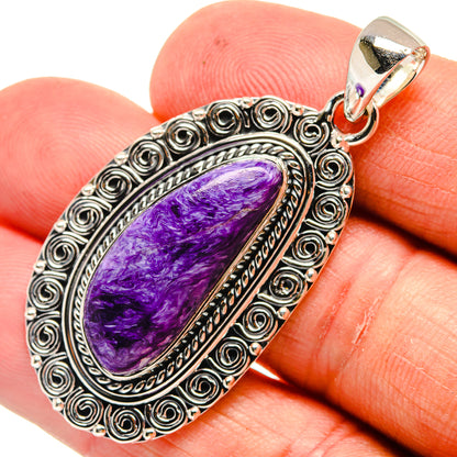 Charoite Pendants handcrafted by Ana Silver Co - PD24276