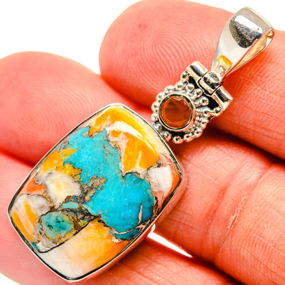 Spiny Oyster Turquoise Pendants handcrafted by Ana Silver Co - PD24281