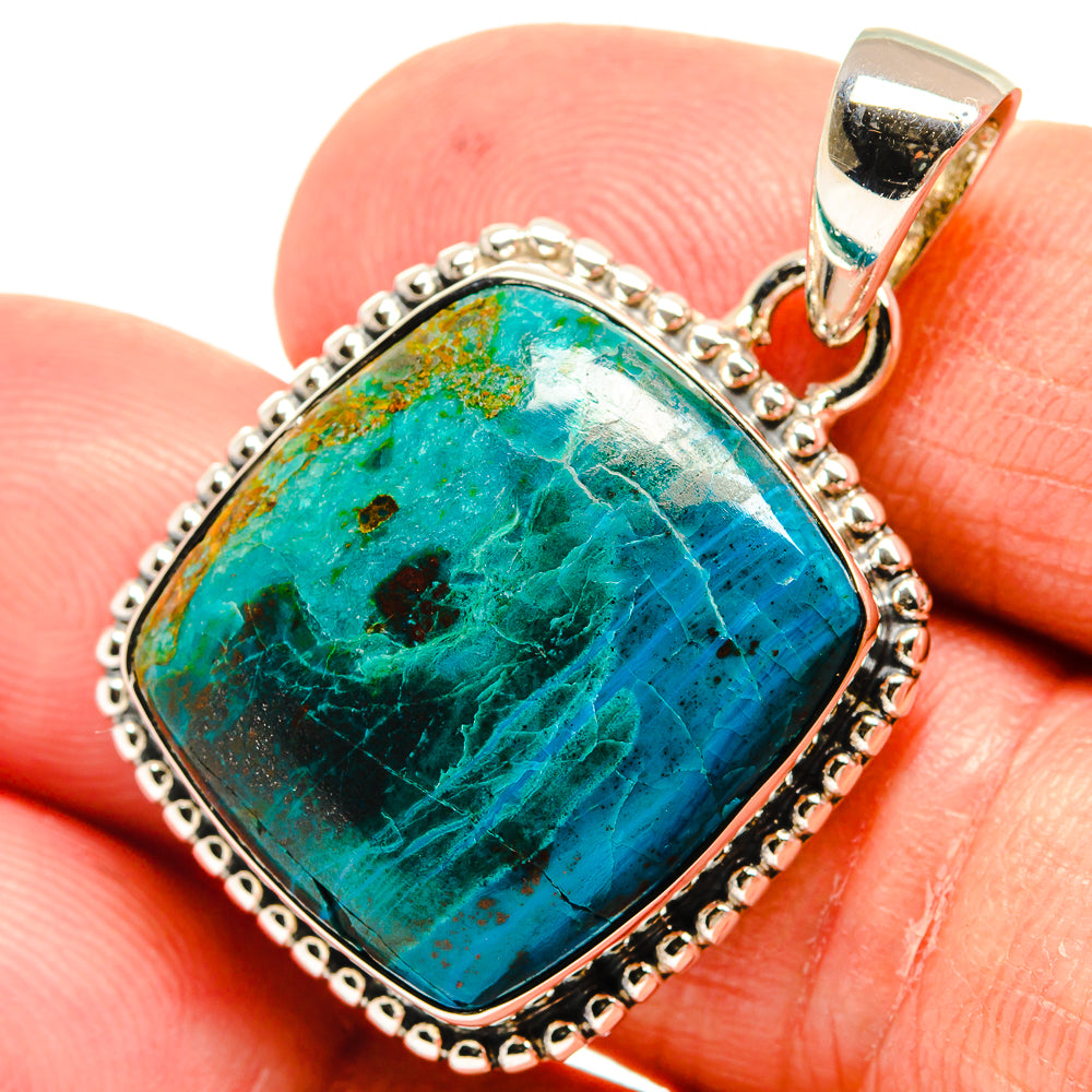 Chrysocolla Pendants handcrafted by Ana Silver Co - PD24290
